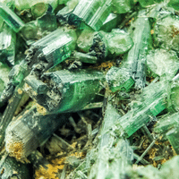 green tourmaline Crystal