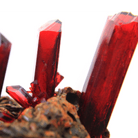 red scapolite crystal