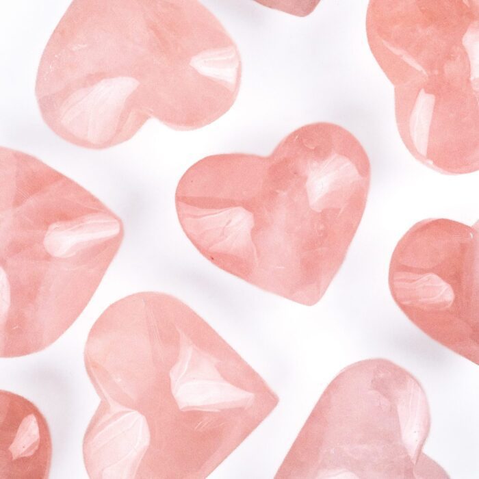 rose quartz hearts