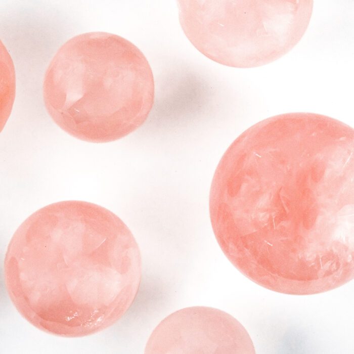 rose quartz spheres