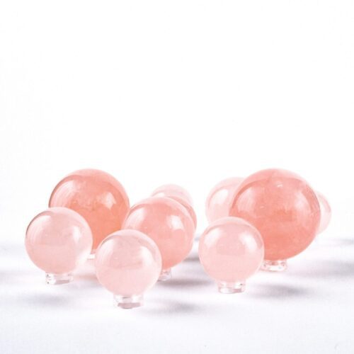 rose quartz spheres